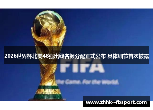 2026世界杯北美48强出线名额分配正式公布 具体细节首次披露